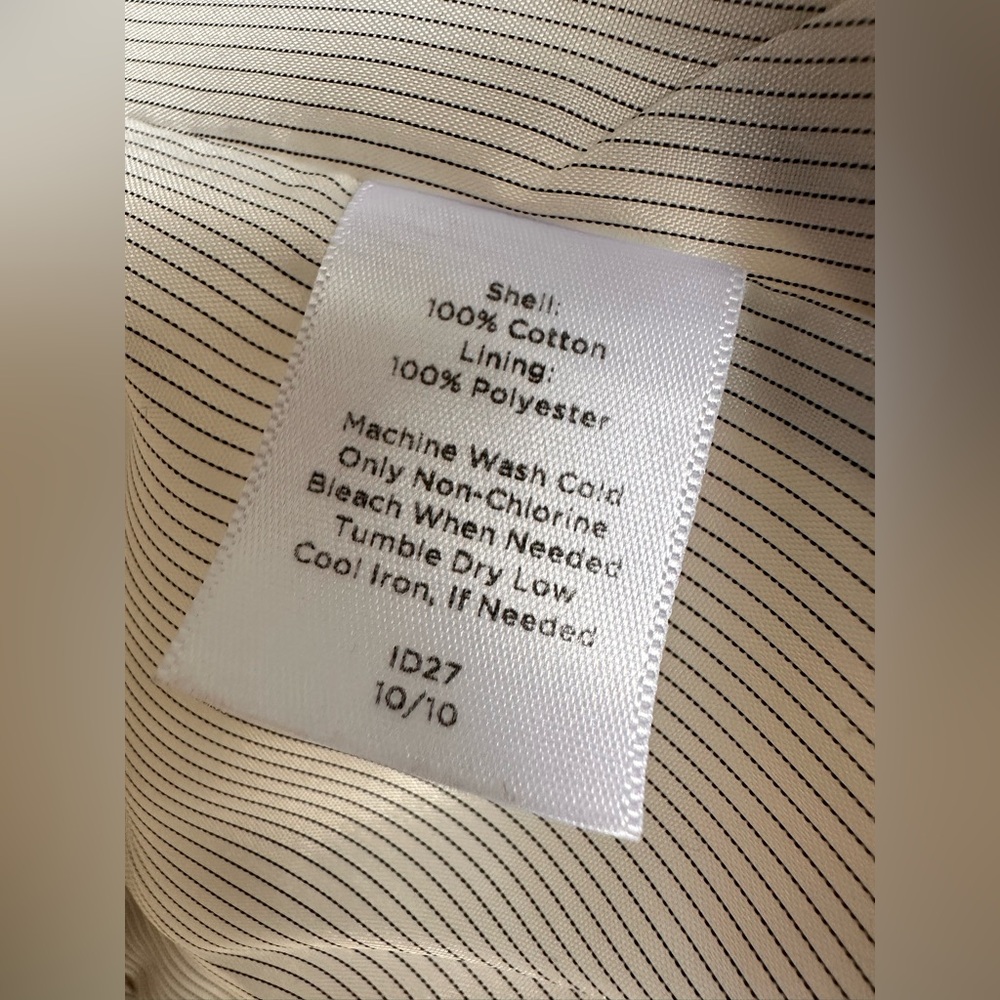 Talbots Classic Solid One Button Lined Cotton Bla… - image 4